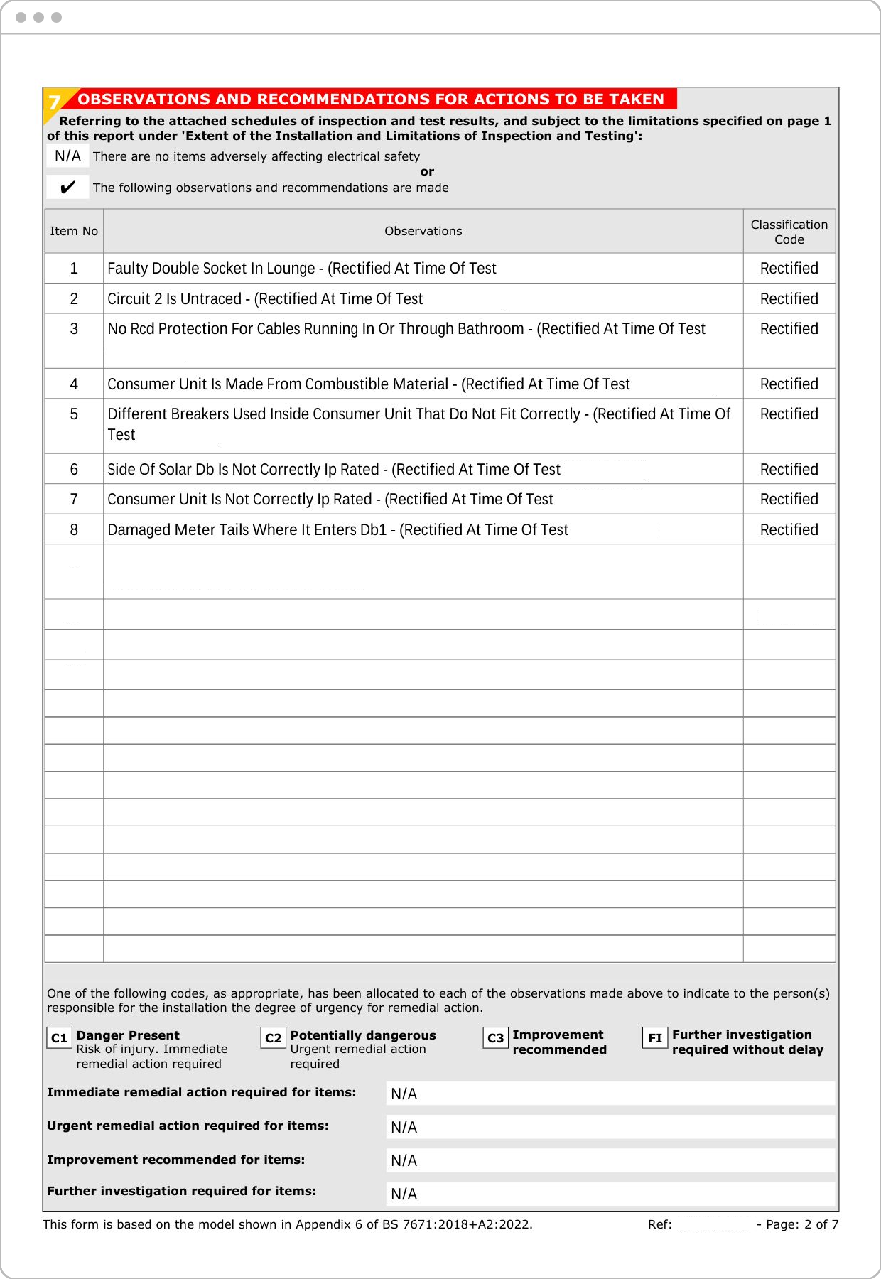 What do I get with EICR remedial work