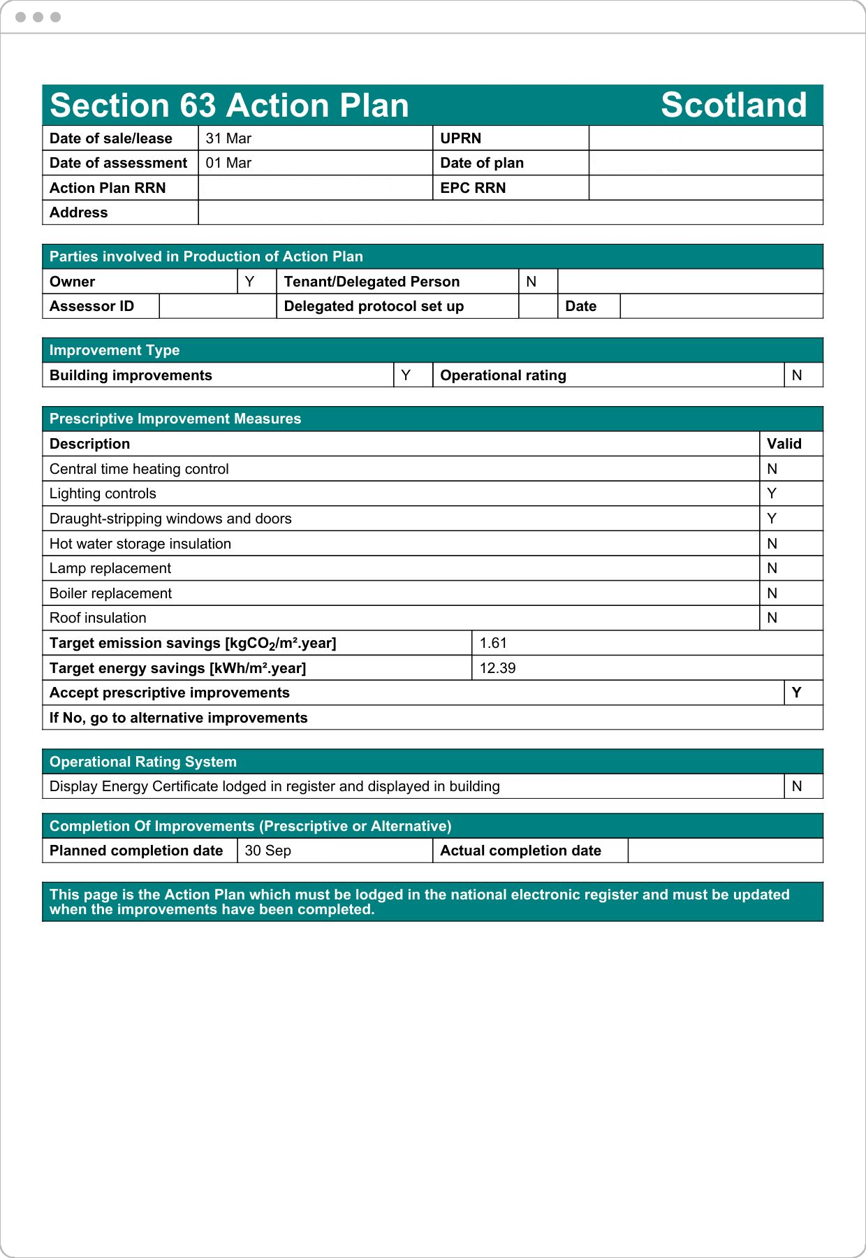 What do I get with a Section 63 report